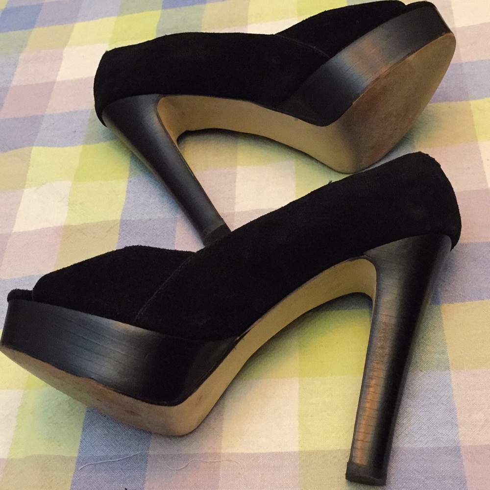 Steve Madden Rossi peeptoe platform/tapered heels